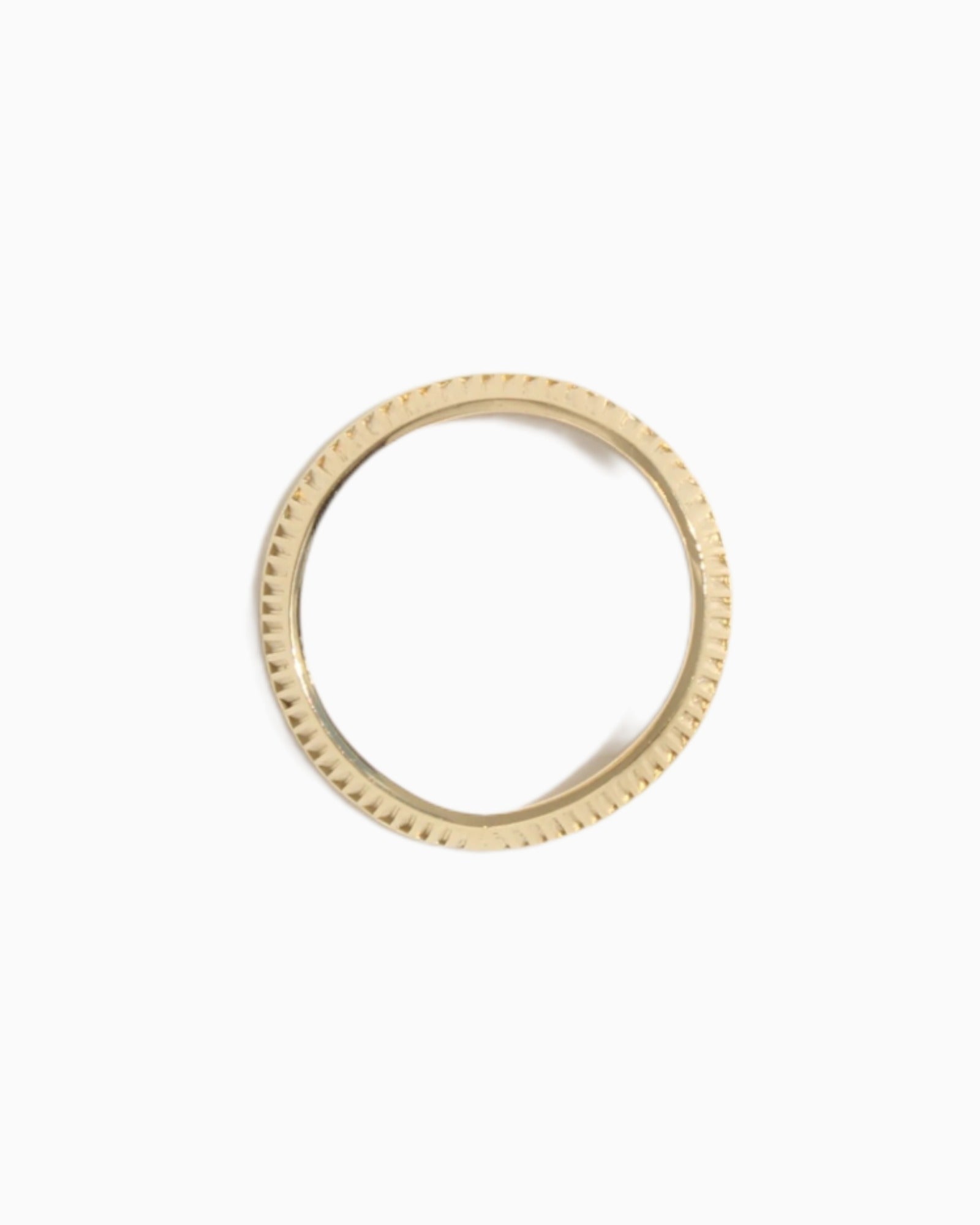 FANN! Simple gold ring Wavy #02 with 2N 10 micron gold