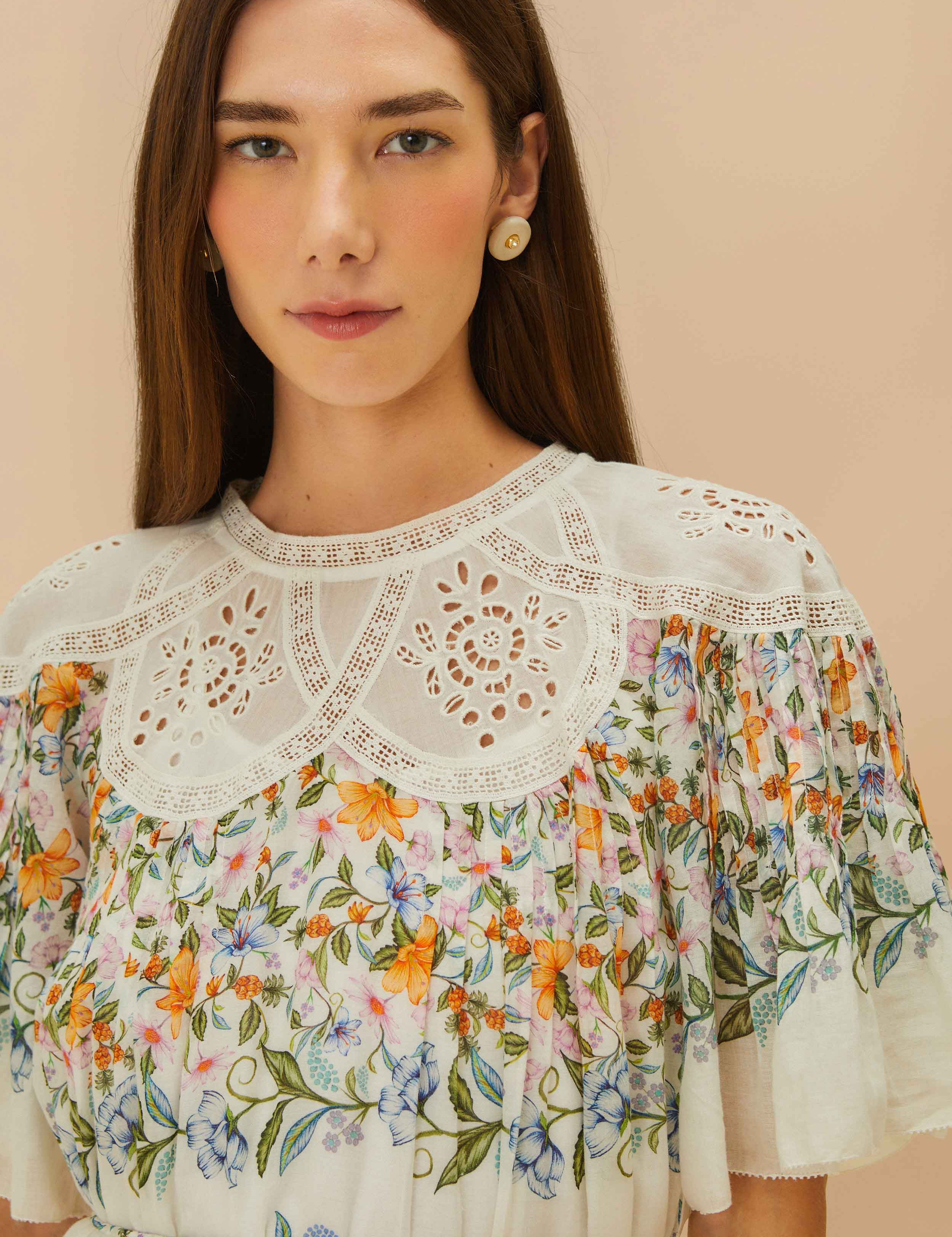 Embrace boho-chic vibes with the Sweet Bloom Mini Dress by FARM Rio, available now at 99things.ch—your go-to for statement fashion