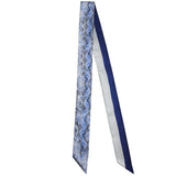 Baltea python-print silk twilly scarf in blue