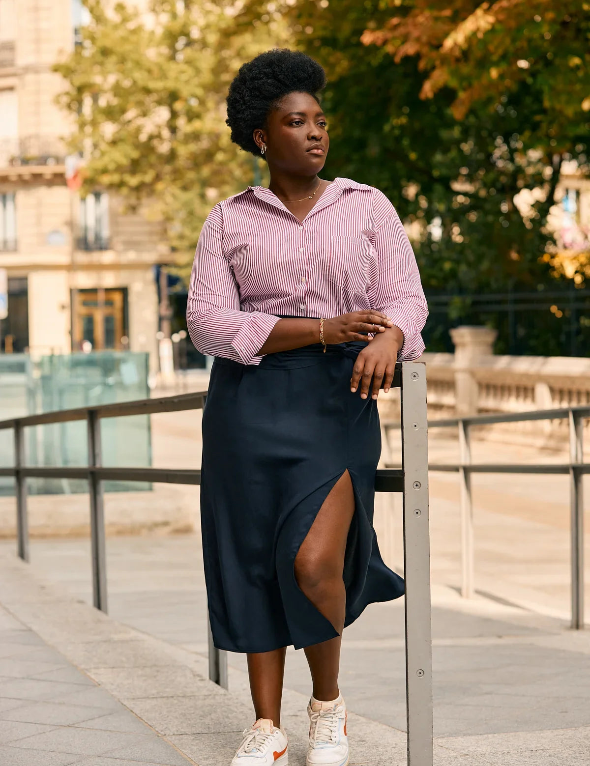 KS Vestiaire intemporel jupe longue droite fendue