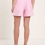 Organic Linen Shorts — Pink Orchid