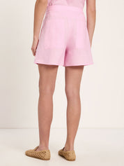 Organic Linen Shorts — Pink Orchid