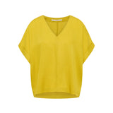 Draped V-Neck Top - Dark Kiwi