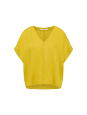 Draped V-Neck Top - Dark Kiwi