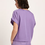 Draped V-Neck Top - Lavender