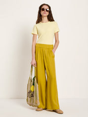 Wide-leg trousers - Dark Kiwi