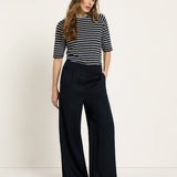 Wide-Leg Trousers - Midnight Blue