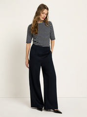 Wide-Leg Trousers - Midnight Blue