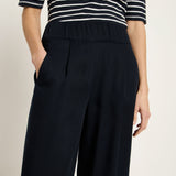 Wide-Leg Trousers - Midnight Blue