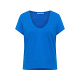Scoop Neck Tee - Lapis Blue