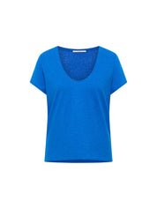 Scoop Neck Tee - Lapis Blue