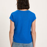Scoop Neck Tee - Lapis Blue