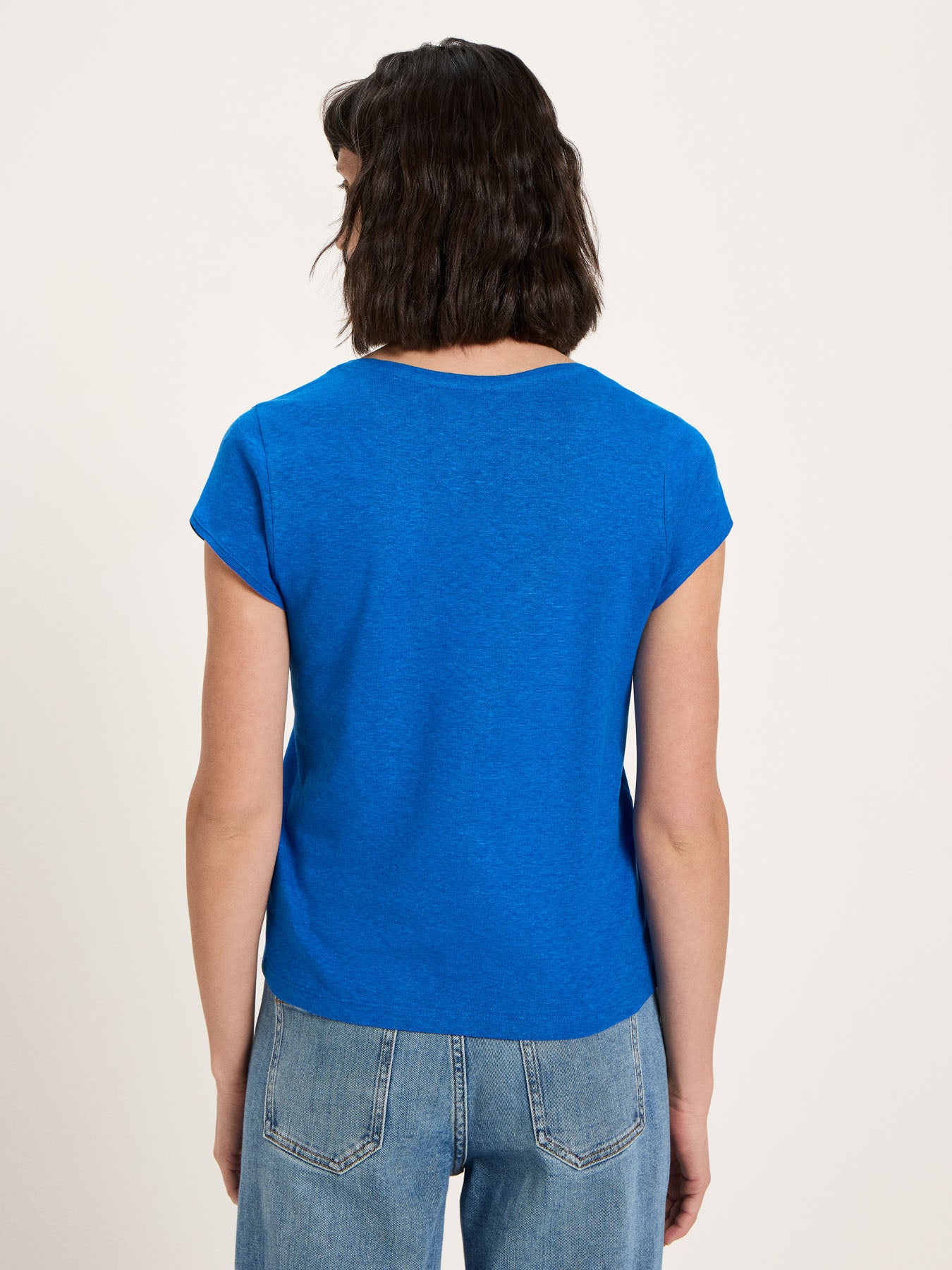 Scoop Neck Tee - Lapis Blue
