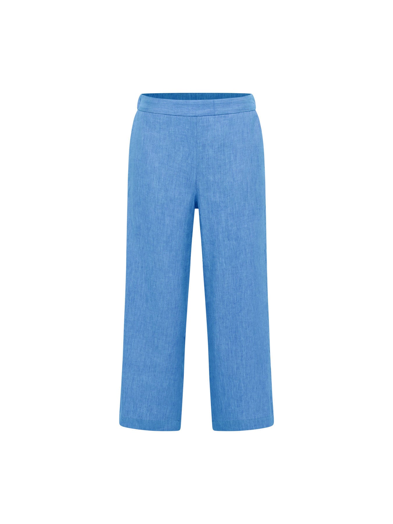 Linen & Organic Cotton Wide-Leg Culottes - Sky Blue