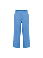 Linen & Organic Cotton Wide-Leg Culottes - Sky Blue