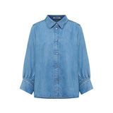 TENCEL Soft Denim Blouse - Medium Wash