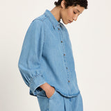 TENCEL Soft Denim Blouse - Medium Wash