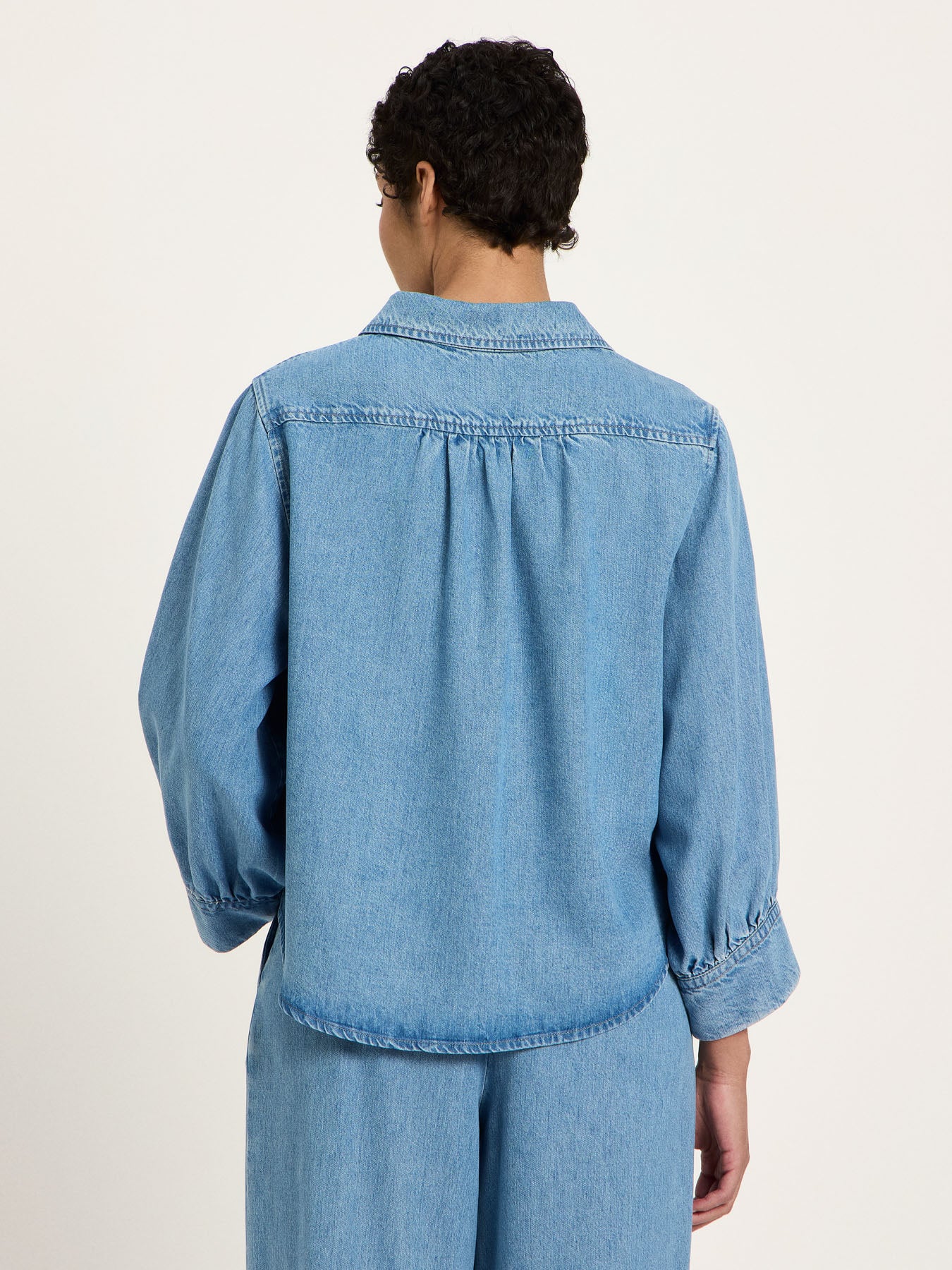 TENCEL Soft Denim Blouse - Medium Wash