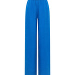 LANIUS Drawstring Trousers (GOTS) in lapis blue – organic linen, 99things.ch