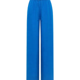 LANIUS Drawstring Trousers (GOTS) in lapis blue – organic linen, 99things.ch