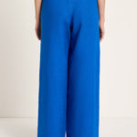 LANIUS Drawstring Trousers (GOTS) in lapis blue – organic linen, 99things.ch