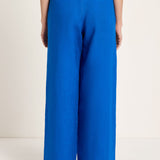 LANIUS Drawstring Trousers (GOTS) in lapis blue – organic linen, 99things.ch