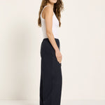 LANIUS Drawstring Trousers (GOTS) in midnight – organic linen, 99things.ch