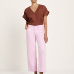 LANIUS Straight Leg Trousers (GOTS) in orchid – organic cotton, 99things.ch