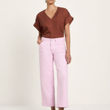 LANIUS Straight Leg Trousers (GOTS) in orchid – organic cotton, 99things.ch