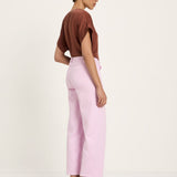LANIUS Straight Leg Trousers (GOTS) in orchid – organic cotton, 99things.ch