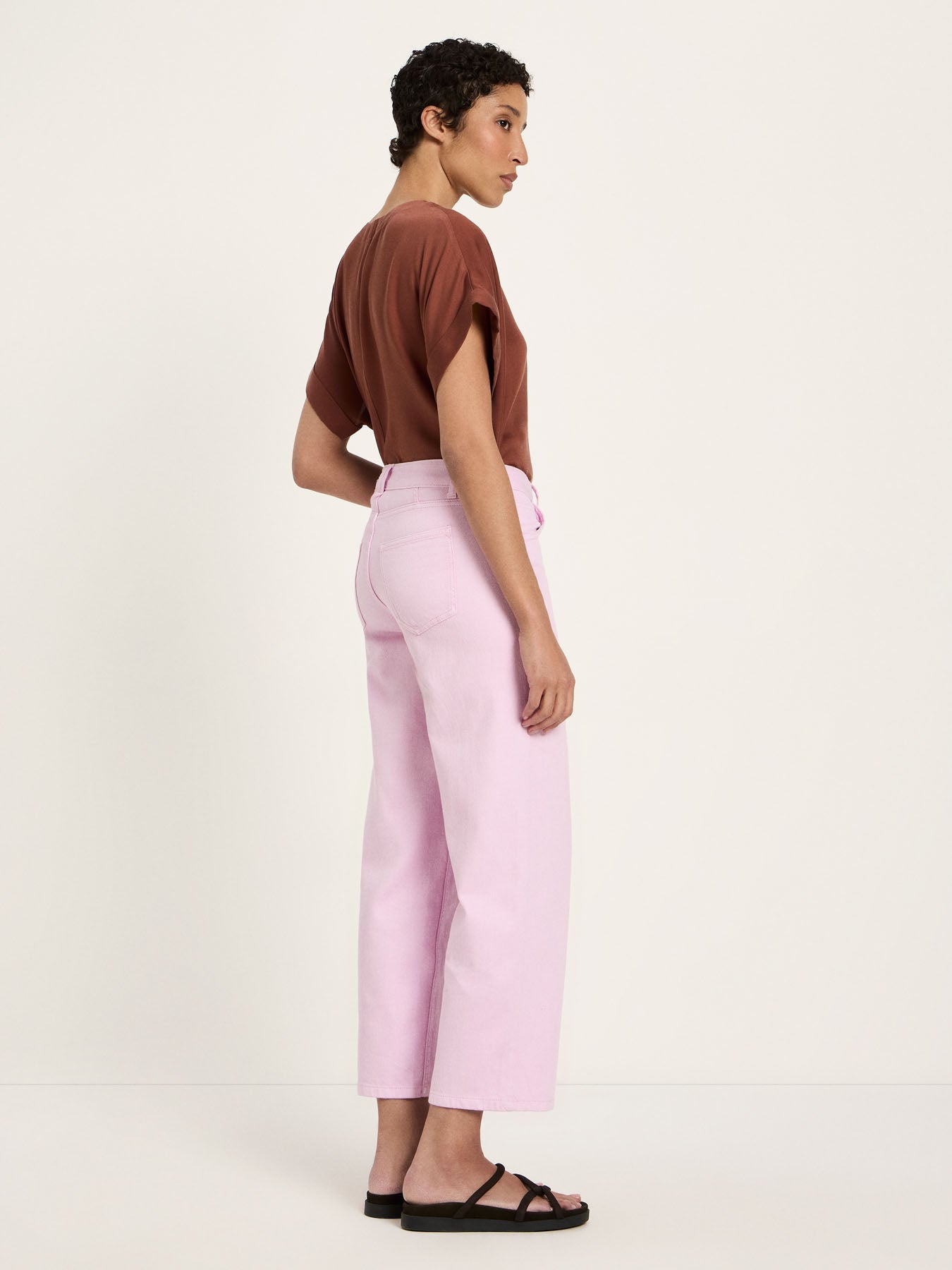 LANIUS Straight Leg Trousers (GOTS) in orchid – organic cotton, 99things.ch