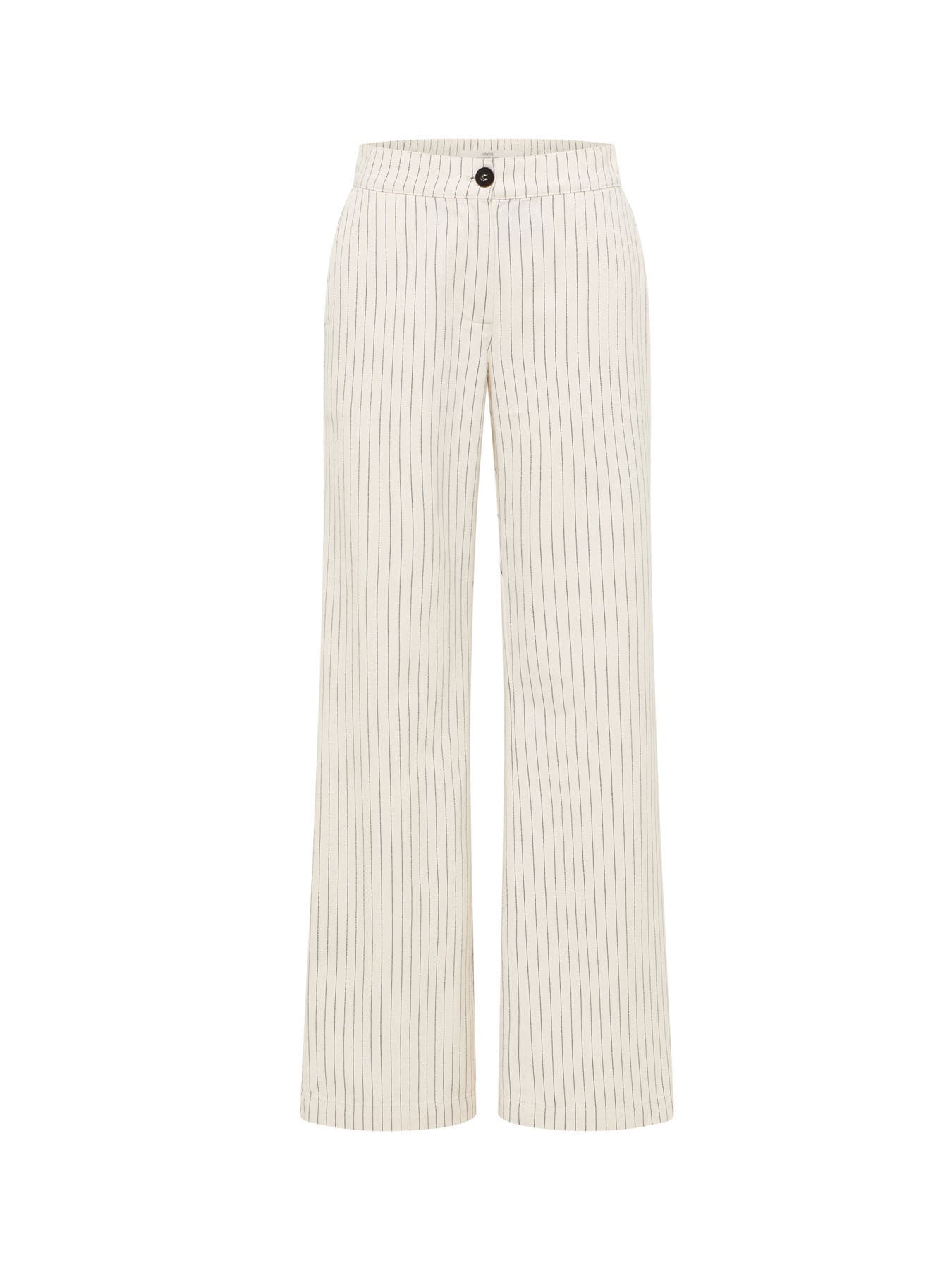 Pinstripe Marlene Trousers - Ecru & Black