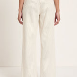 Pinstripe Marlene Trousers - Ecru & Black
