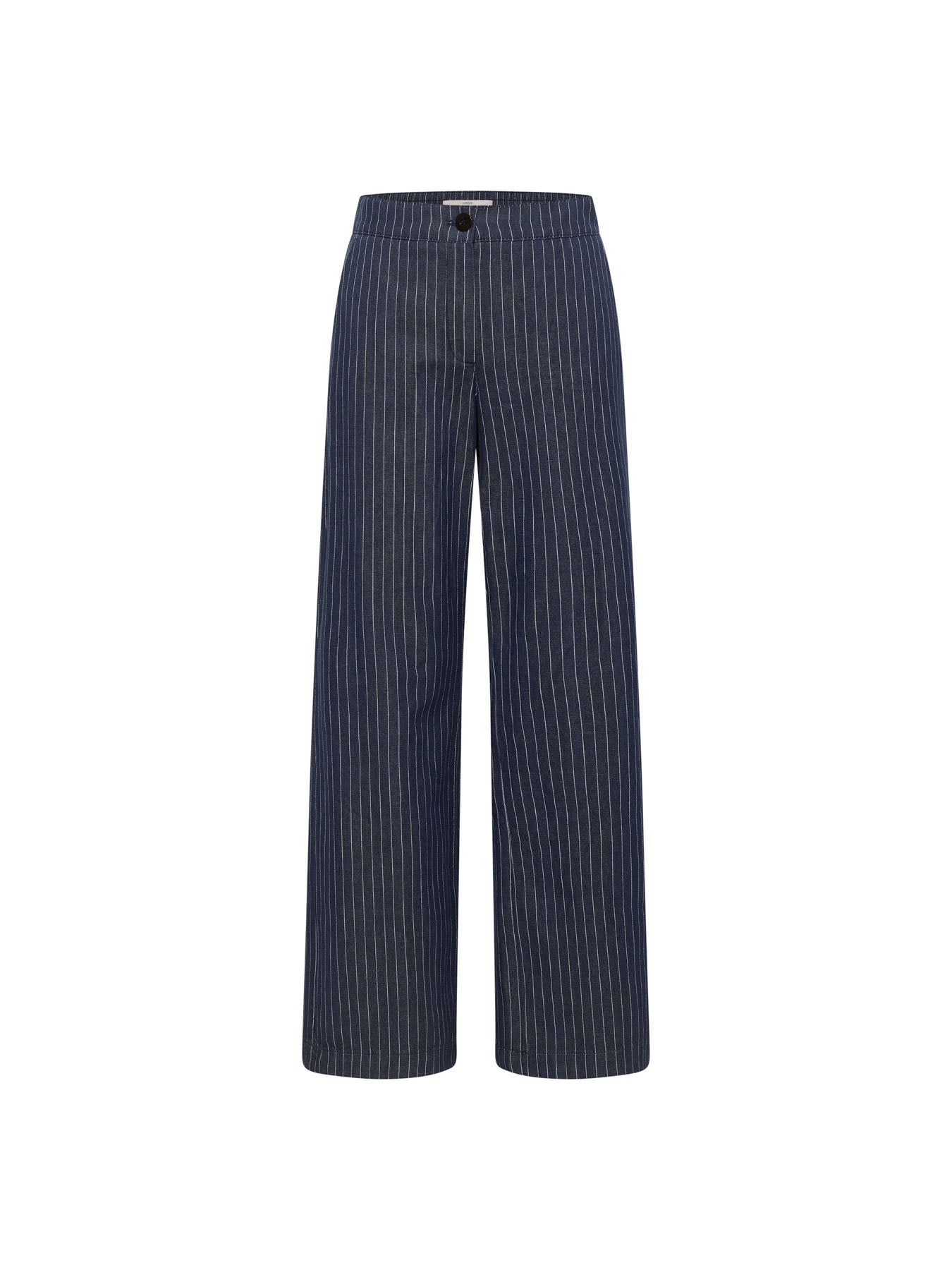 Marlene Pinstripe Trousers | Navy & White