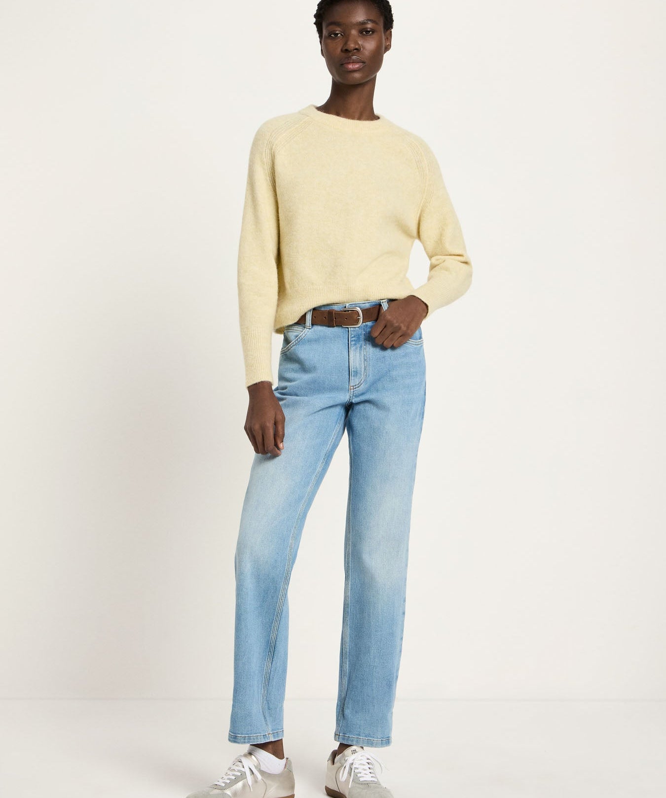LANIUS Raglan Sweater in pastel sun melange stripes – alpaca & virgin wool, 99things.ch