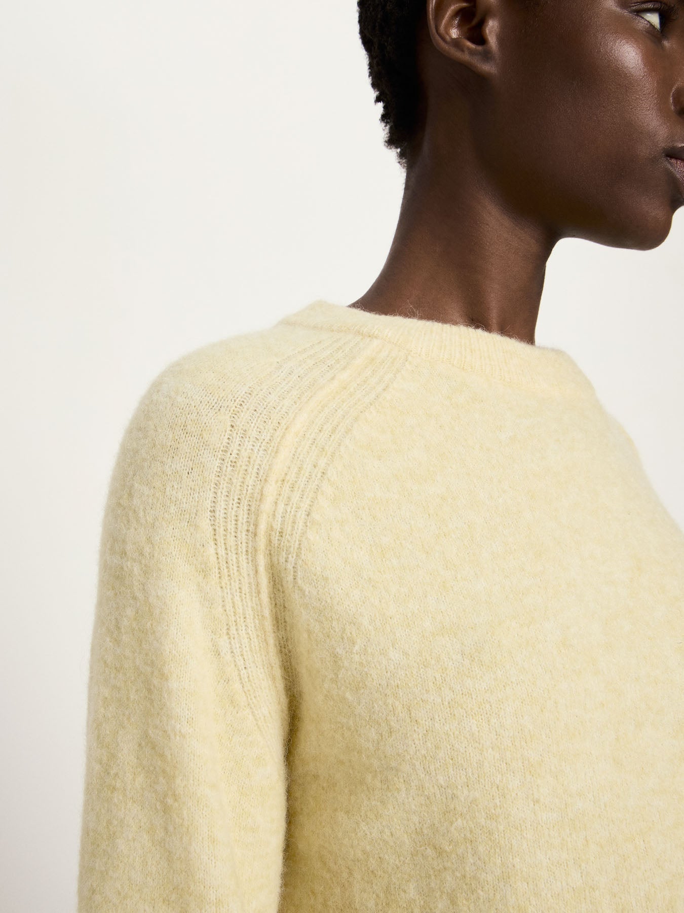 LANIUS Raglan Sweater in pastel sun melange stripes – alpaca & virgin wool, 99things.ch