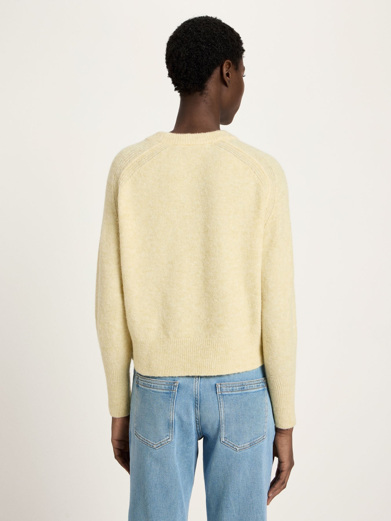 LANIUS Raglan Sweater in pastel sun melange stripes – alpaca & virgin wool, 99things.ch