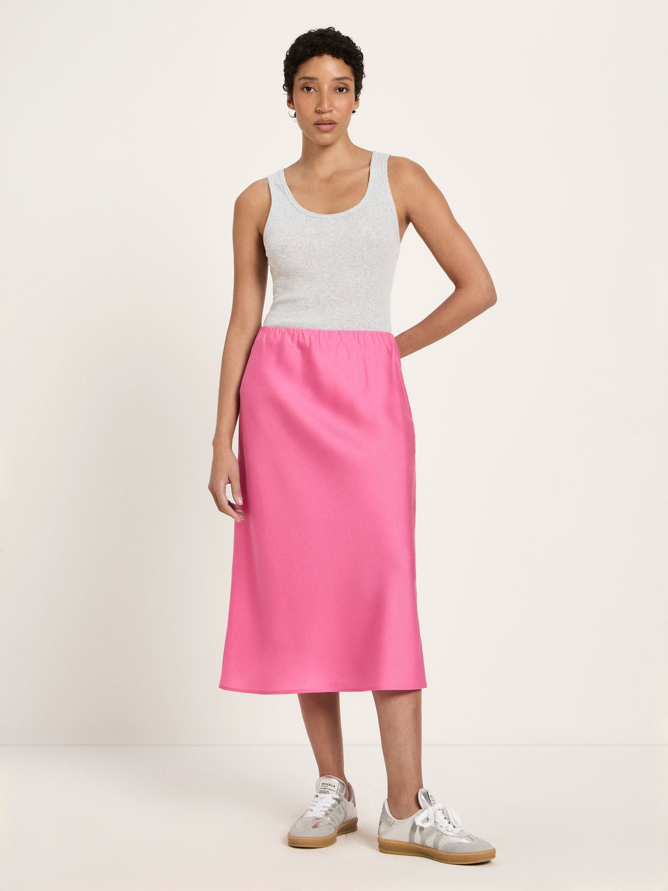 TENCEL™ Midi Skirt - Bright Orchid