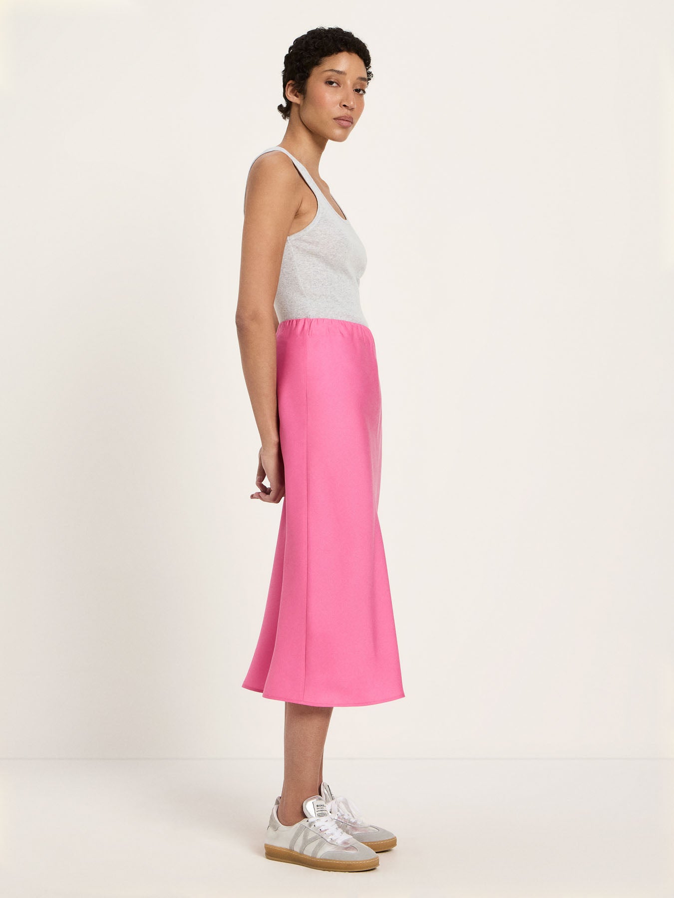 TENCEL™ Midi Skirt - Bright Orchid
