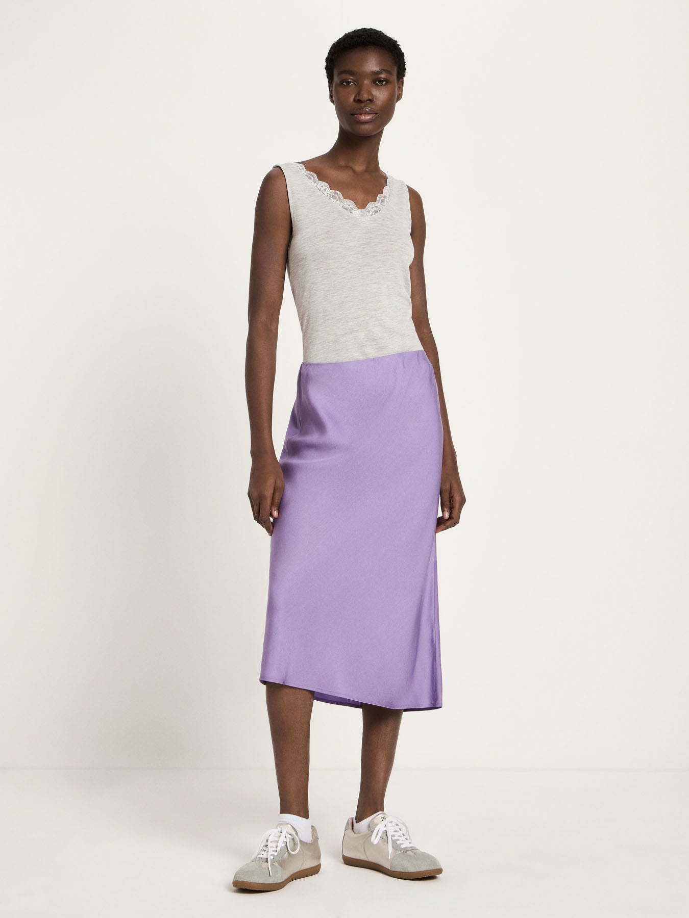 TENCEL™ Midi Skirt — Purple Haze