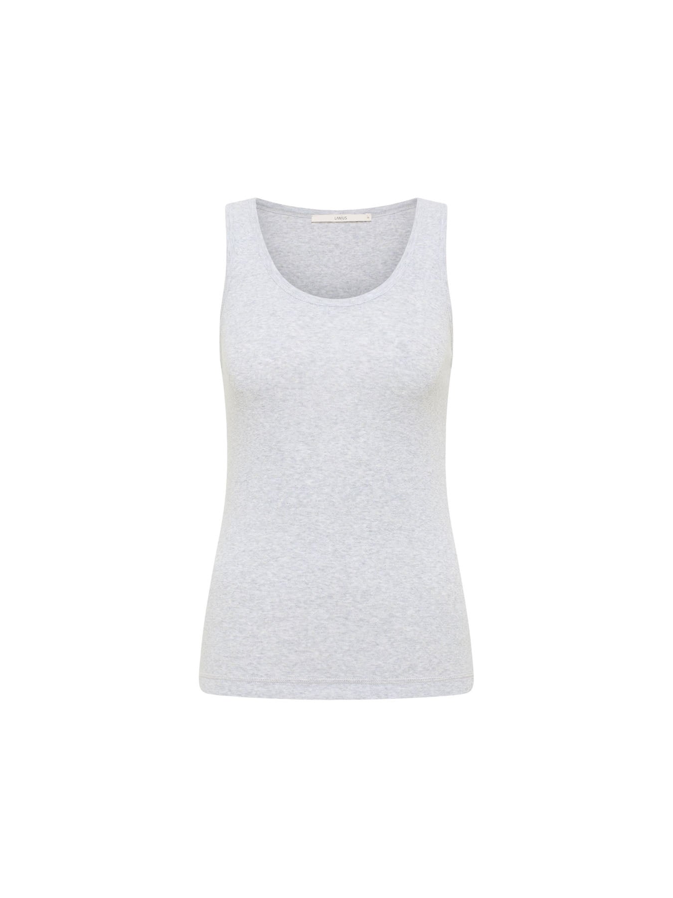 LANIUS Top (GOTS) in grey melange – organic cotton, 99things.ch