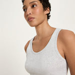 LANIUS Top (GOTS) in grey melange – organic cotton, 99things.ch