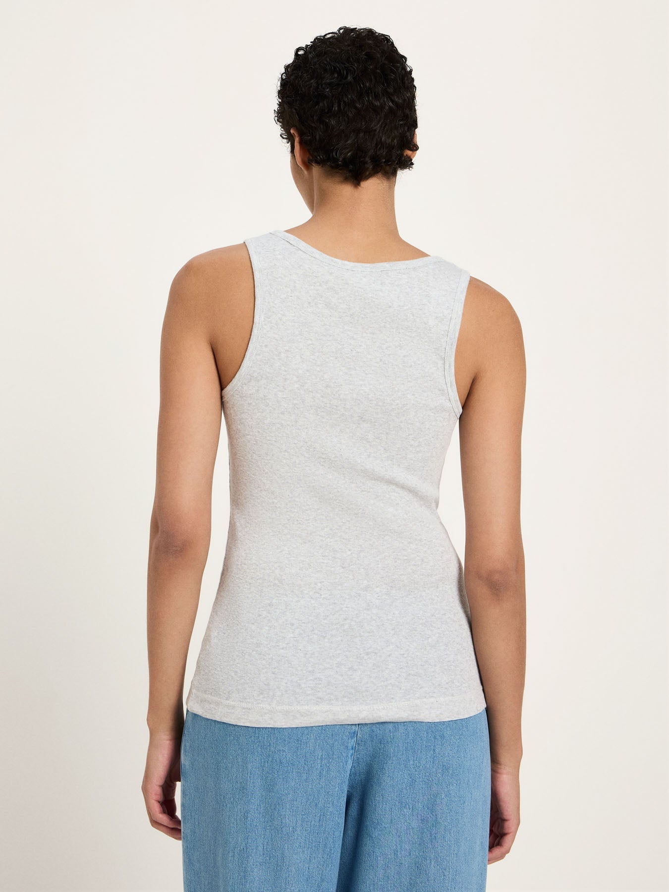LANIUS Top (GOTS) in grey melange – organic cotton, 99things.ch