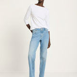 LANIUS Jeans with Turn-Up (GOTS) in light blue denim – organic cotton, 99things.ch