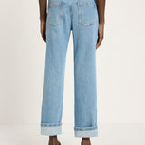 LANIUS Jeans with Turn-Up (GOTS) in light blue denim – organic cotton, 99things.ch