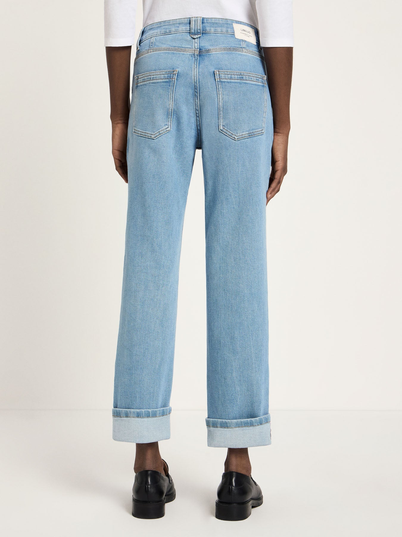 LANIUS Jeans with Turn-Up (GOTS) in light blue denim – organic cotton, 99things.ch