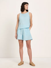 Organic Linen Sleeveless Top ✦ Sky Blue