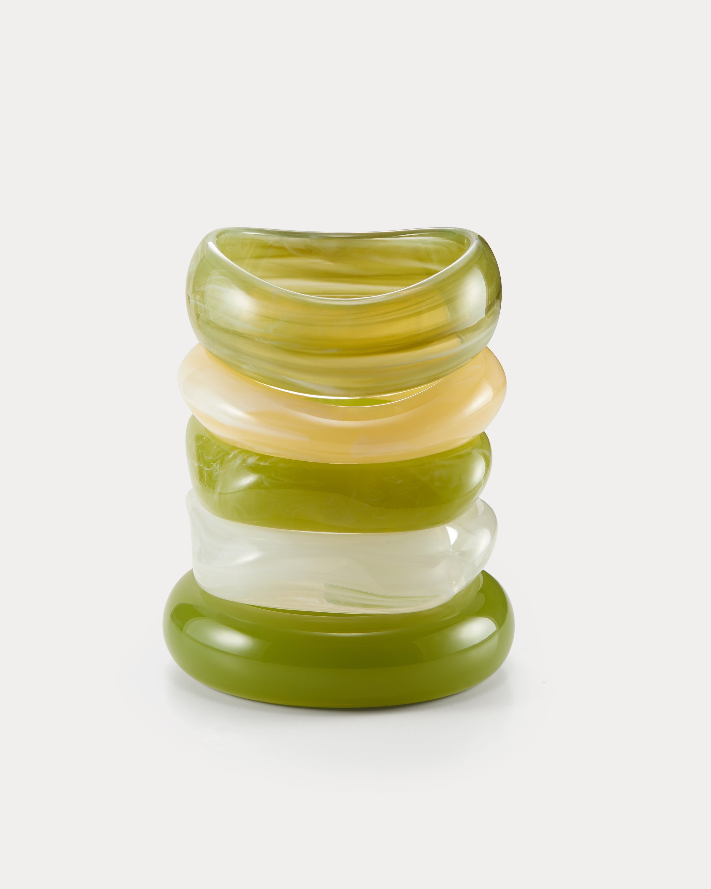 Luv AJ Formentera Bangle Set in green