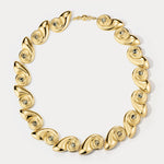 Luv AJ Palma Shell Statement Necklace in gold