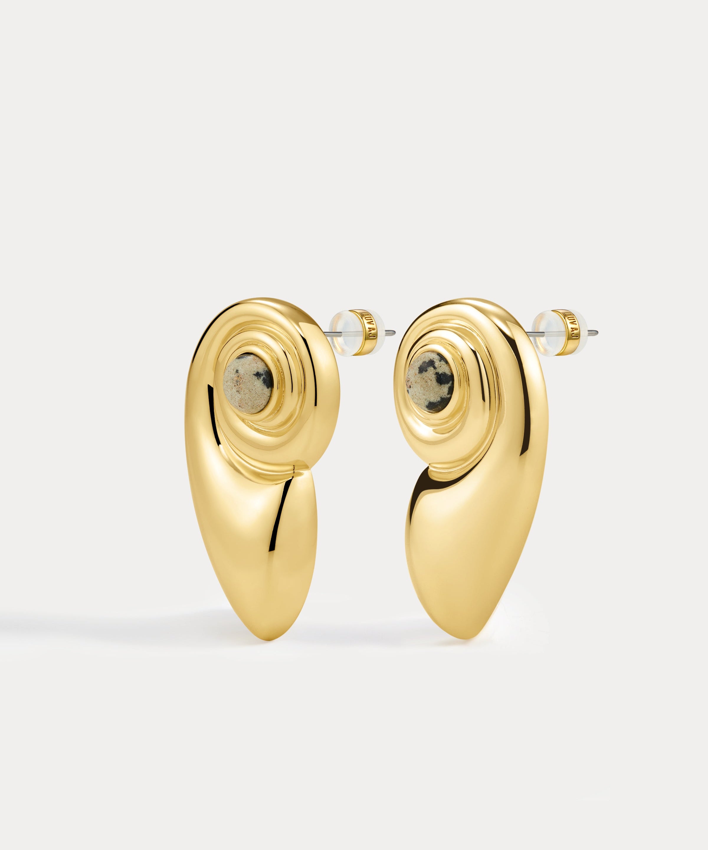 Luv AJ Palma Shell Studs in gold